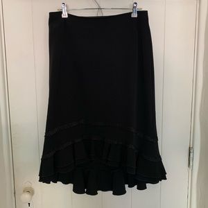 black midi skirt